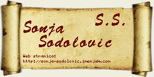 Sonja Šodolović vizit kartica